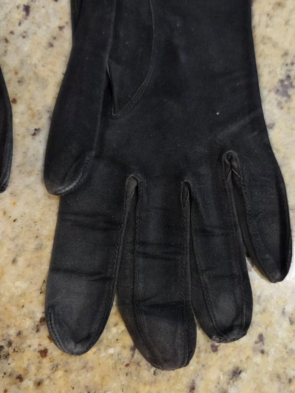 Vintage Womens Size M Black Suede Formal 12